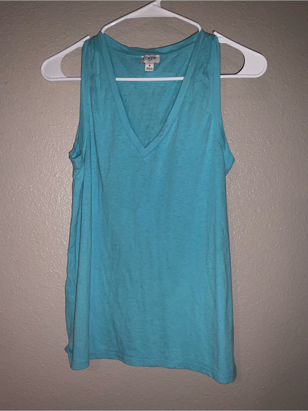 J. Crew Turquoise V-Neck Sleeveless Tank